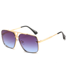 Flat Top Oversized rectangle sun glasses women 2020 new arrivals fashion shades designer custom logo metal uv400 sunglasses 0929